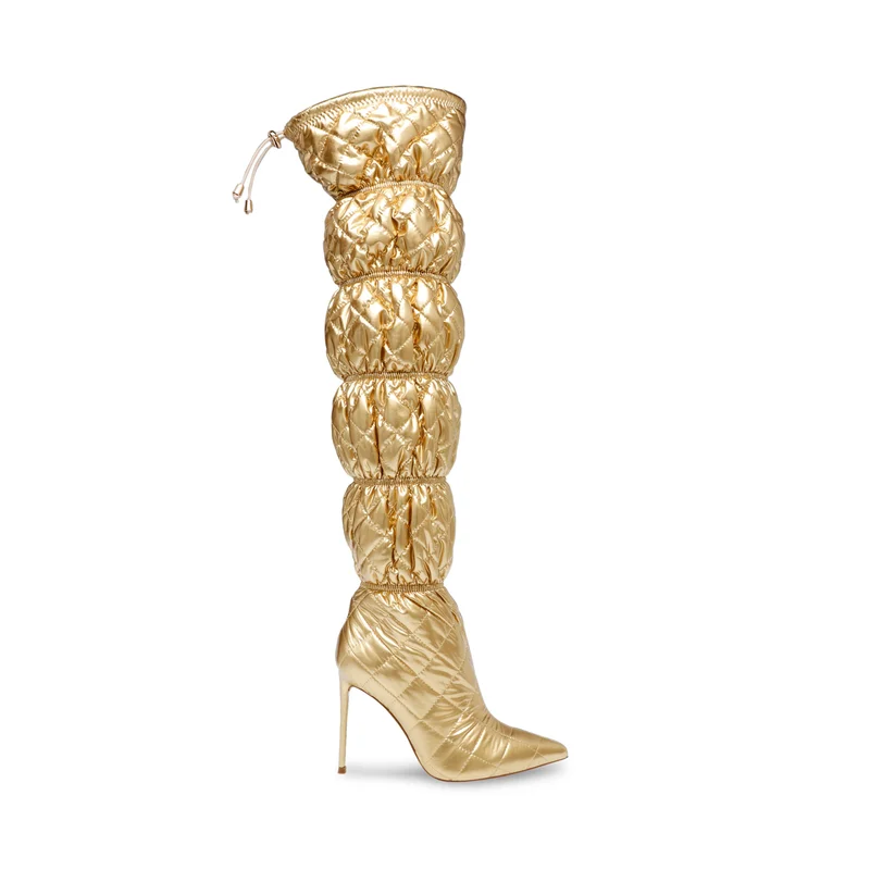 Steve madden silhouette gold women's boots